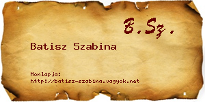 Batisz Szabina névjegykártya