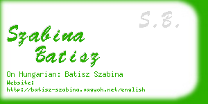 szabina batisz business card